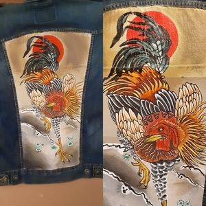 My Hand Painted Jean Jackets and Jeans coming soon!  This one is my husband's
